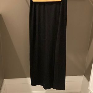 Wilfred Long Black Skirt with thigh slit